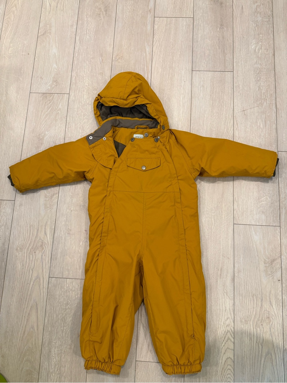 Mini A Ture Mustard Yellow One-Piece Snowsuit